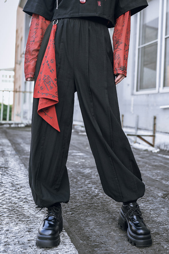 ダークパンツ チャイナランタン