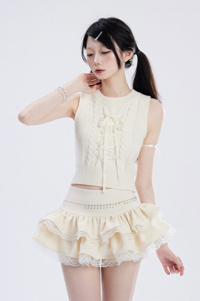 ハイスカート フーディー クロススパイストップ スウィート+ウエスト ミニチューブ クール