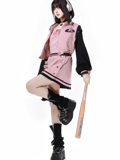 College Saber Anzug Baseball Starry Pink