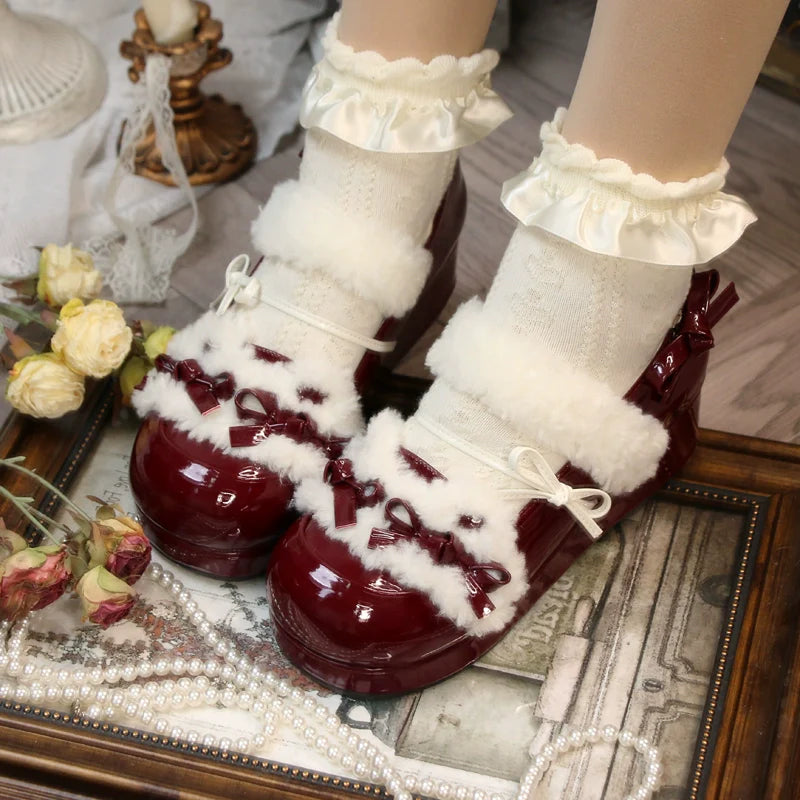 Original Lolita Shoes Round Ribbon Toe