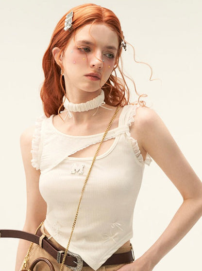 Ärmelloses Engel-Teufelsoberteil