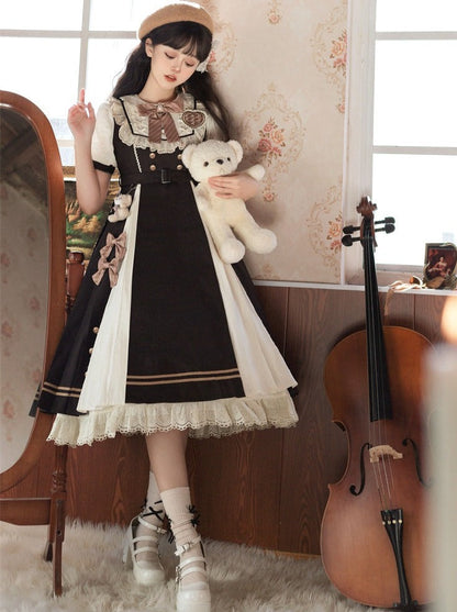 Chocolate Dress Retro Girly Lolita