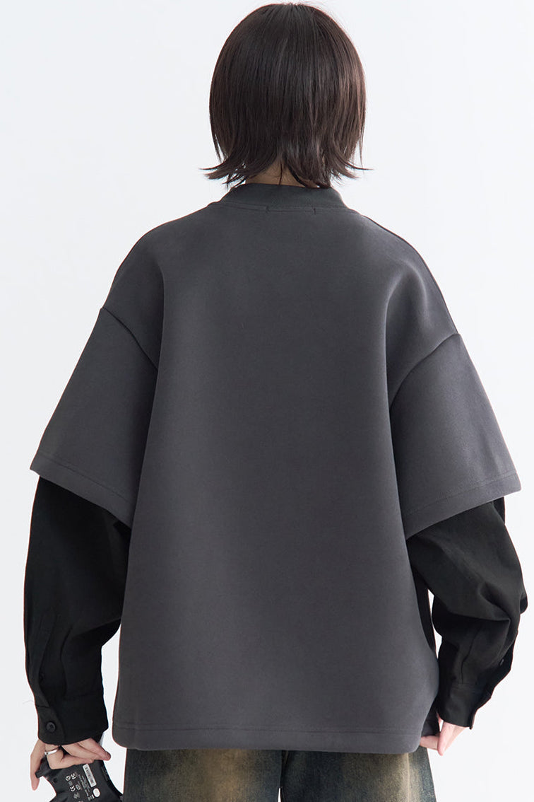 Pull contrasté style couche