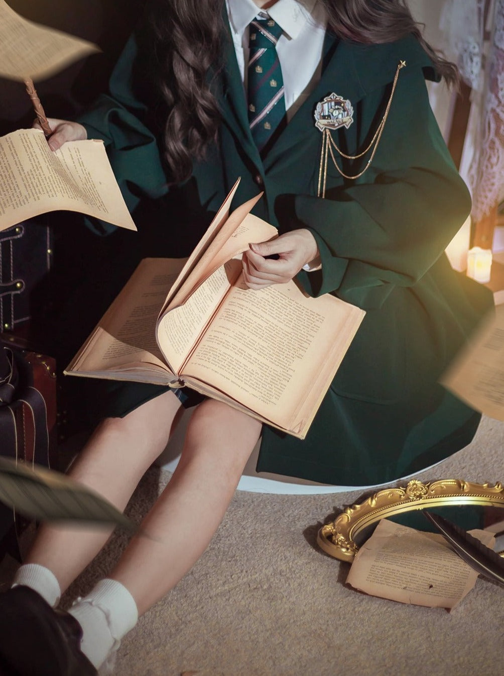 College Cloak Jacket Brooch Retro Magic + College