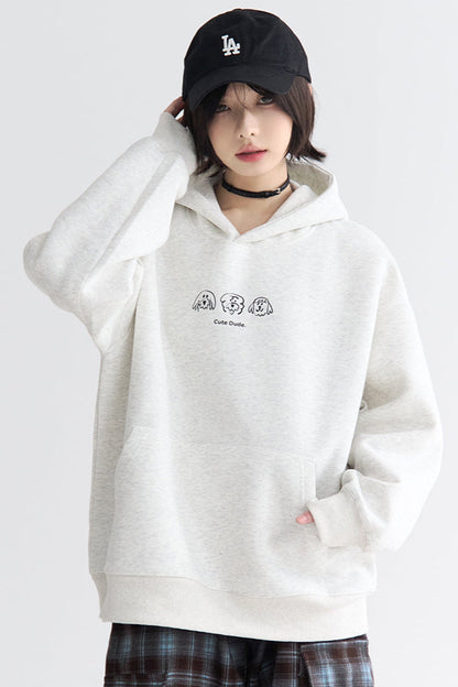 Hooded Print Puppy Sweatshirt