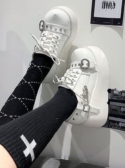 Punk Platform Shoes Studded Lolita