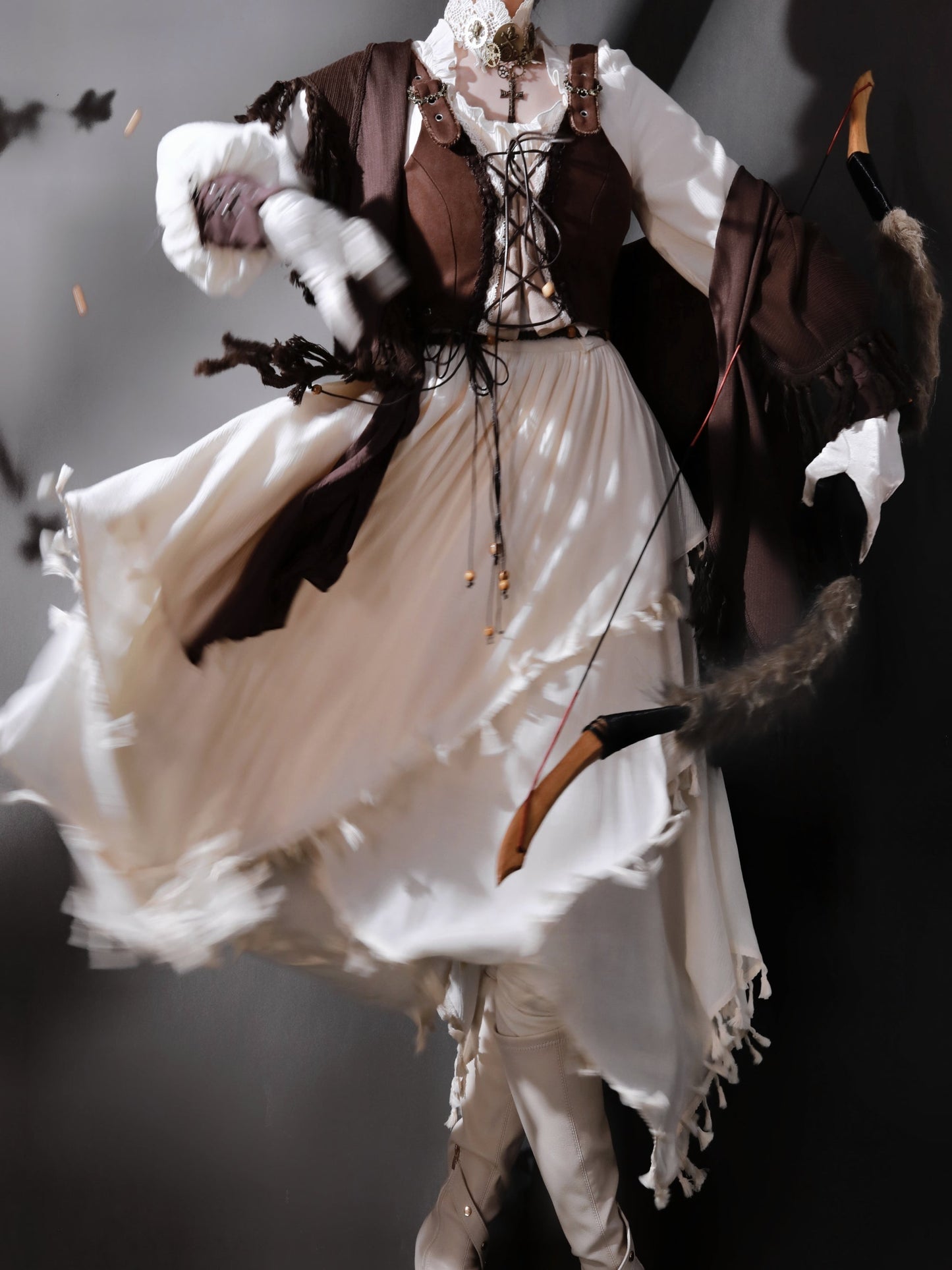 Stil Kleid Exotische Weste Cape