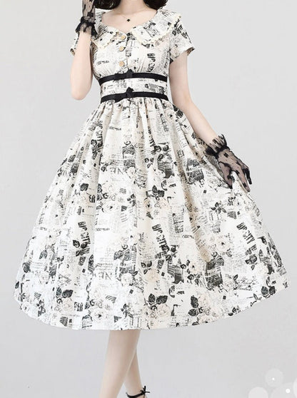 Mark Retro Lolita Kleid mit Blumentaille