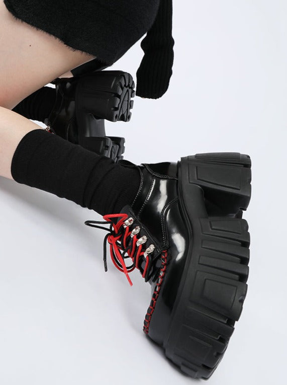 Voluminous Red Shoes Punk