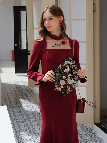 ローズクイーンシティレトロフォグチャイナドレス