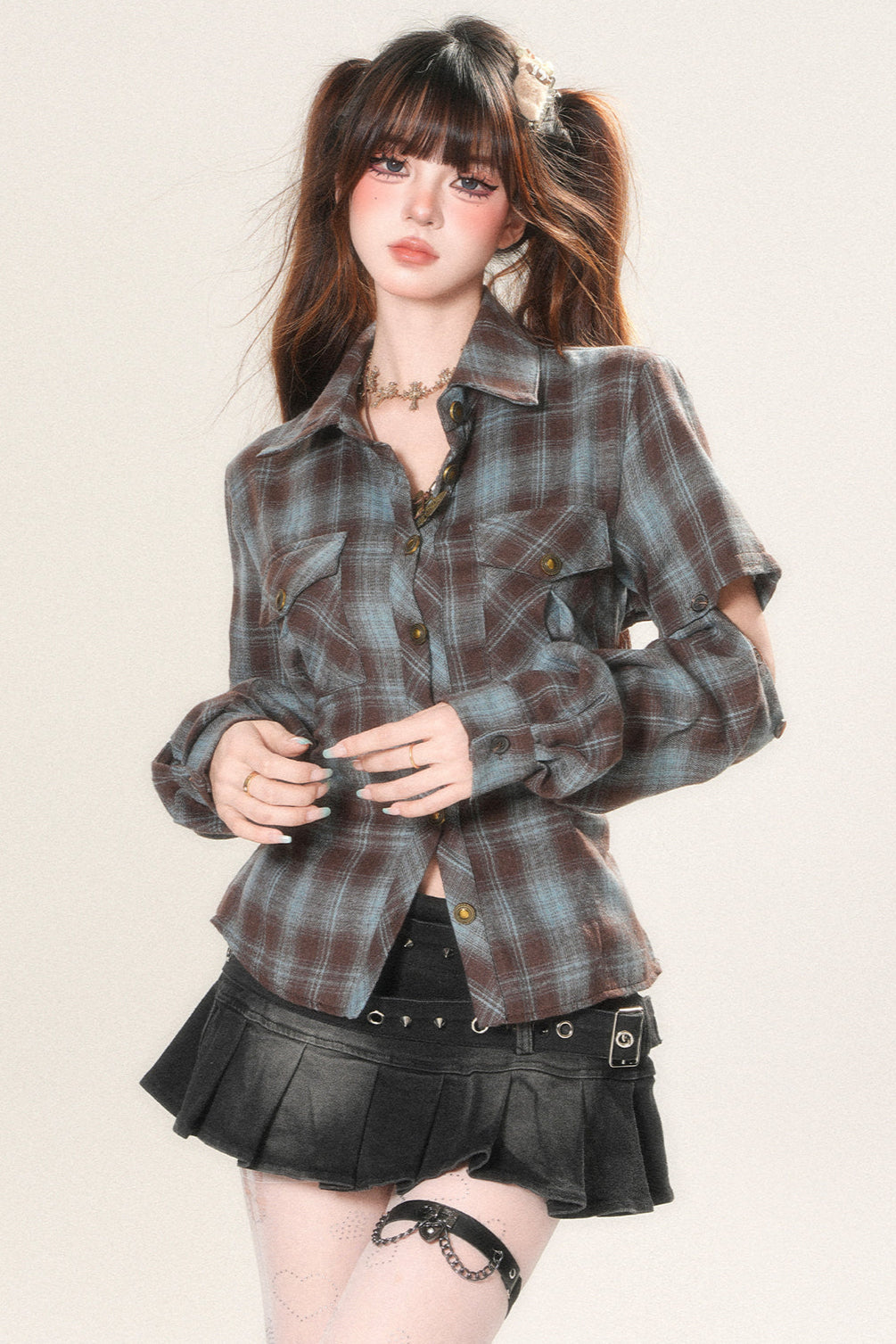 Open Design Shirt Bag Check