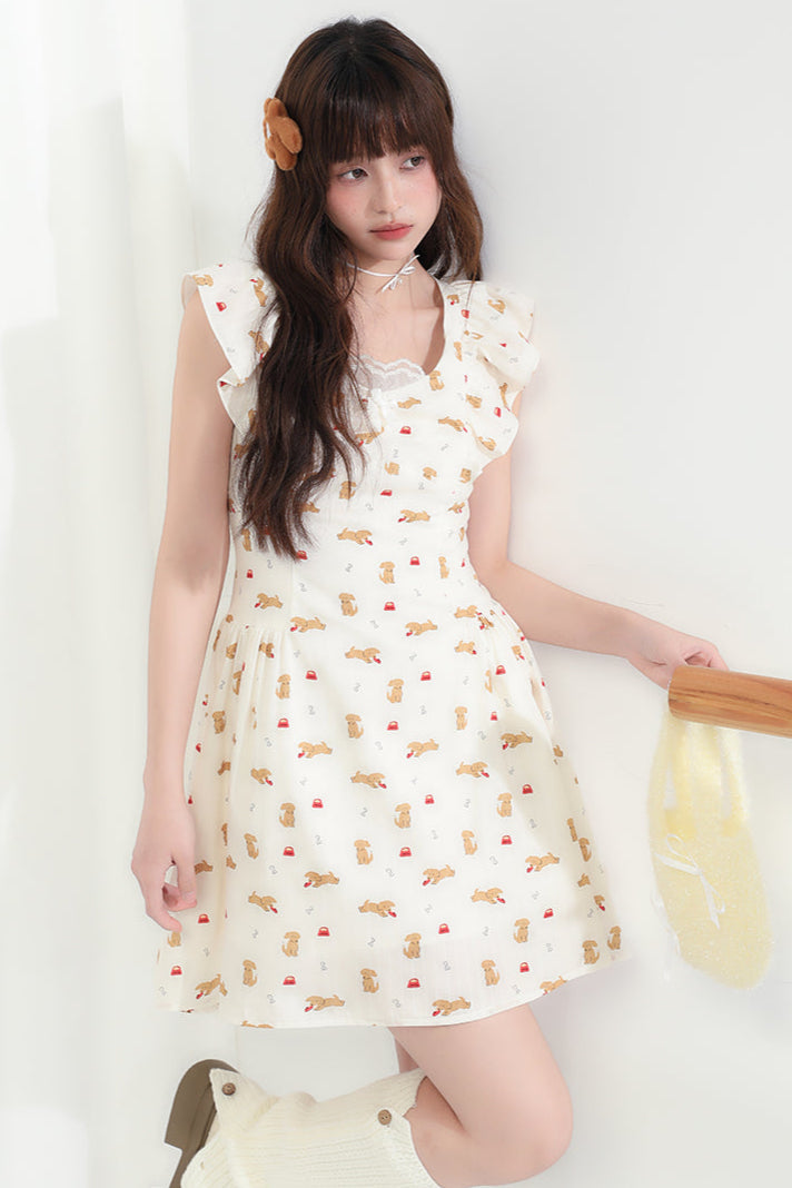 Bubby-Kleid mit fliegenden Ärmeln