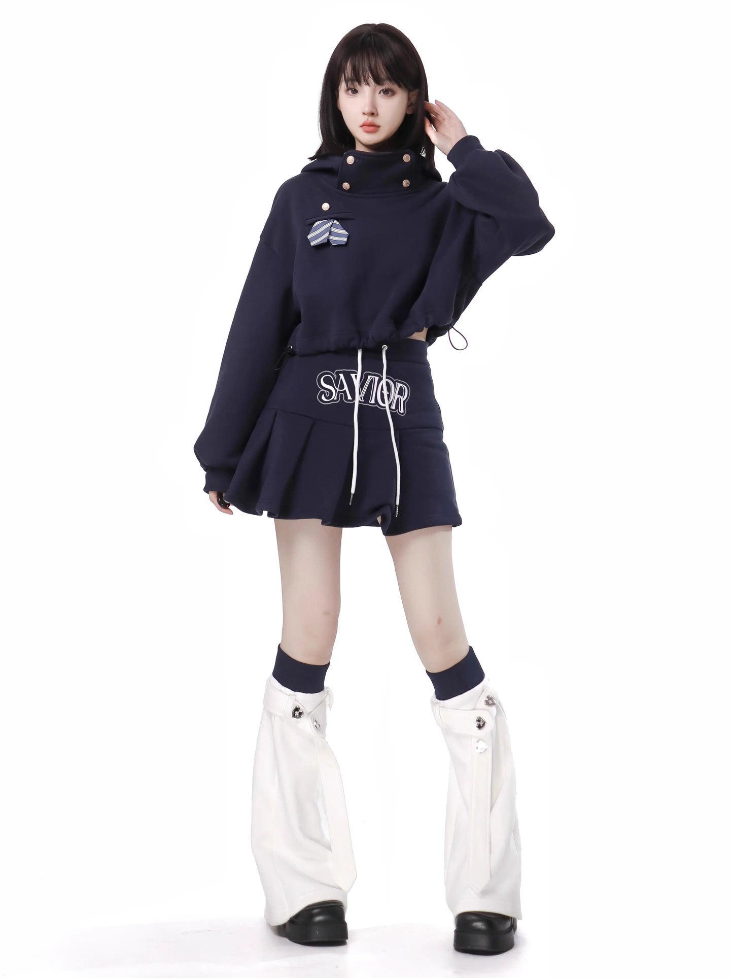 Capricenvy – Blauer College-Anzug im neuen Stil