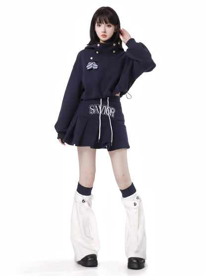 Capricenvy – Blauer College-Anzug im neuen Stil