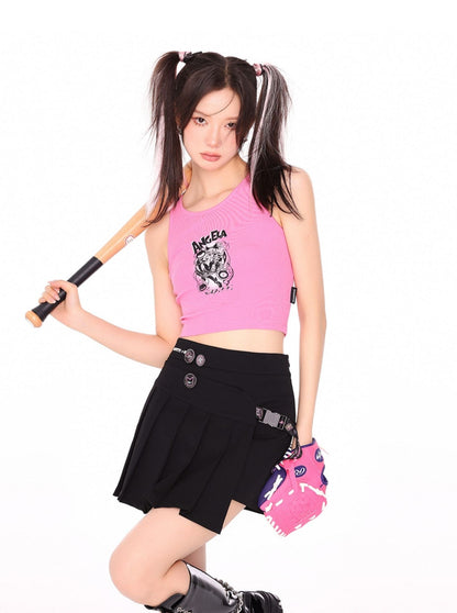 アシンメトリーイレギュラーAラインプリーツスカート