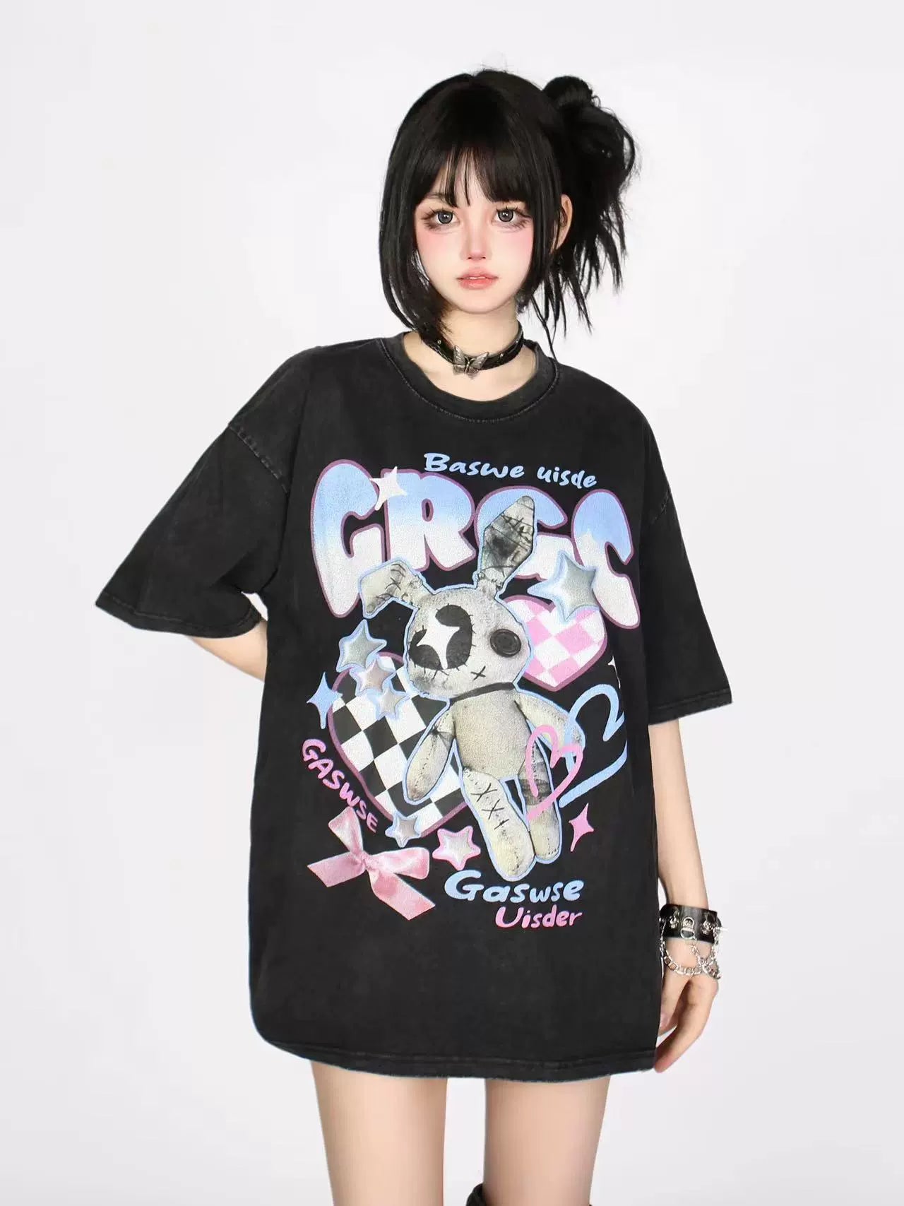 Rabbit T-Shirt Print Dark