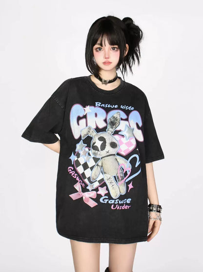 Rabbit T-Shirt Print Dark