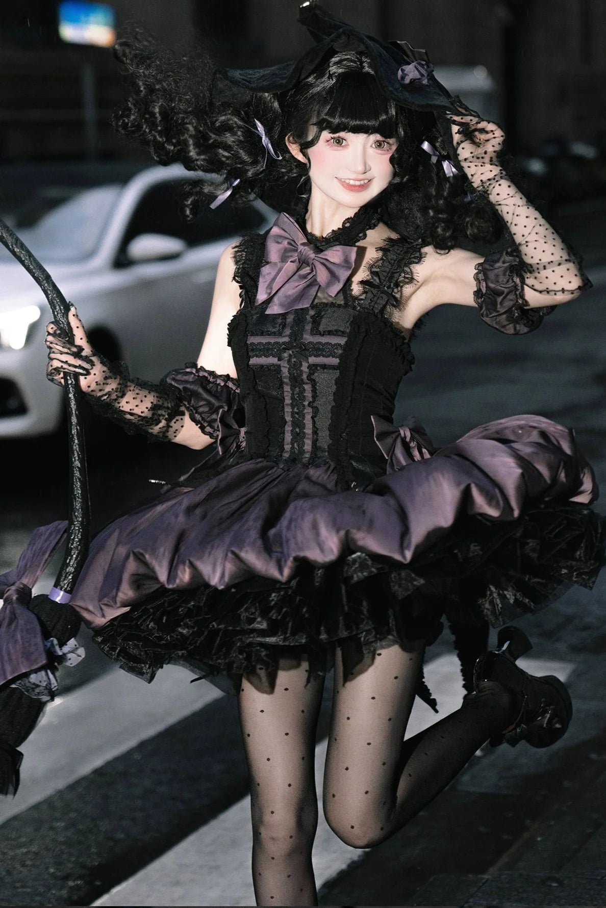 Katze Lolita süßes Kleid magische Hexe kleine dunkle