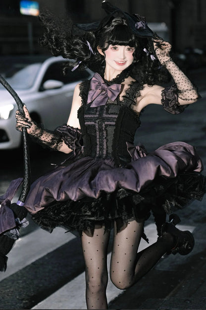 Süßes Hexenkleid Lolita Dark Cat Magical