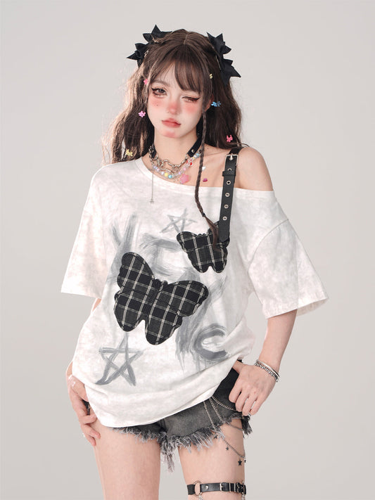 Tシャツ スイート ルーズ ショルダーストラップ ラブワン