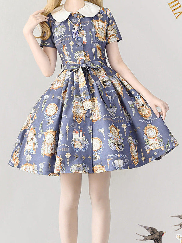 プリントレガントジャケットドレスクラシックセットエコーエターナルエコーロトール