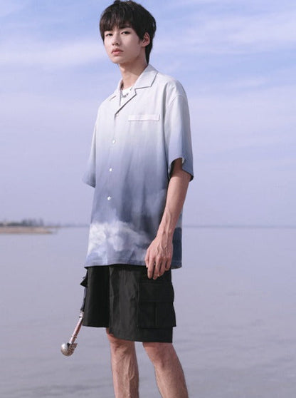 Shirt China + Summer Loose Sheer Dress Dark