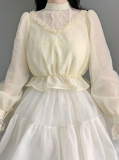 Multi Shawl Reservations Lolita Frilled + Wear Top