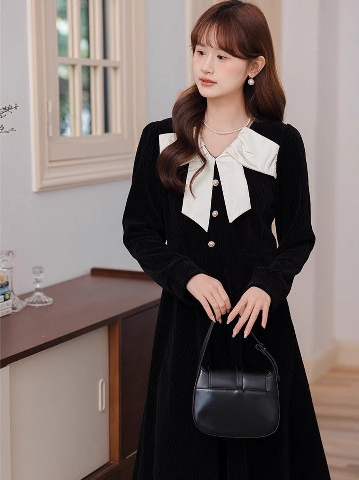 Kleid Retro Chic Französisch Stil College