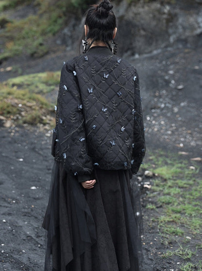 レトロスタイル カジュアル ダークバタフライ スポーツジャケット