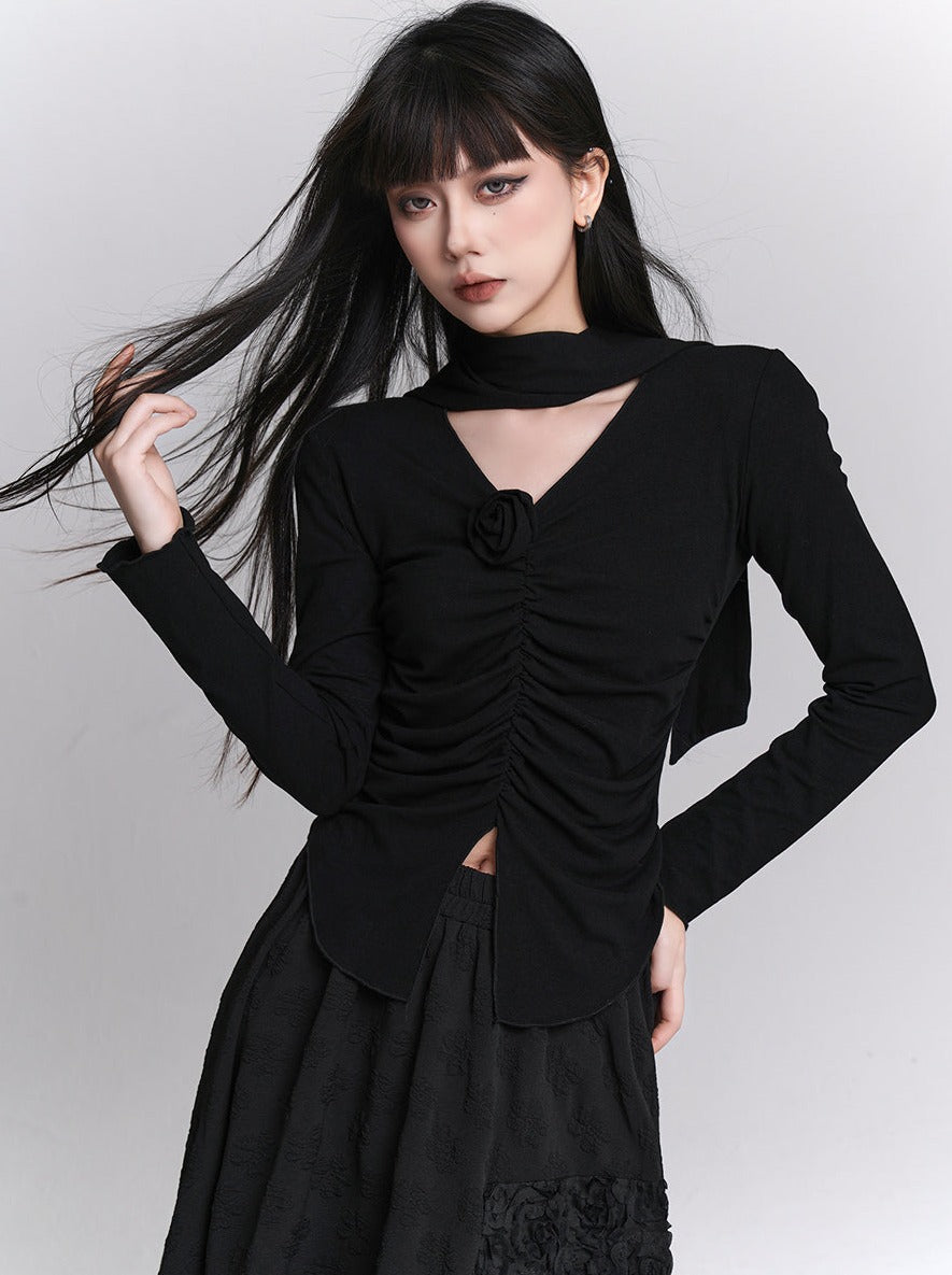 Cool France Rose Little Top Black