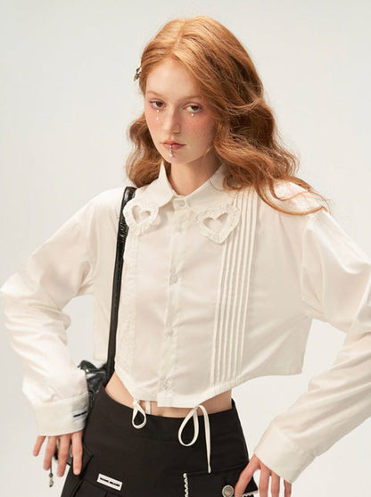 ショートハートシャツ ガーリー