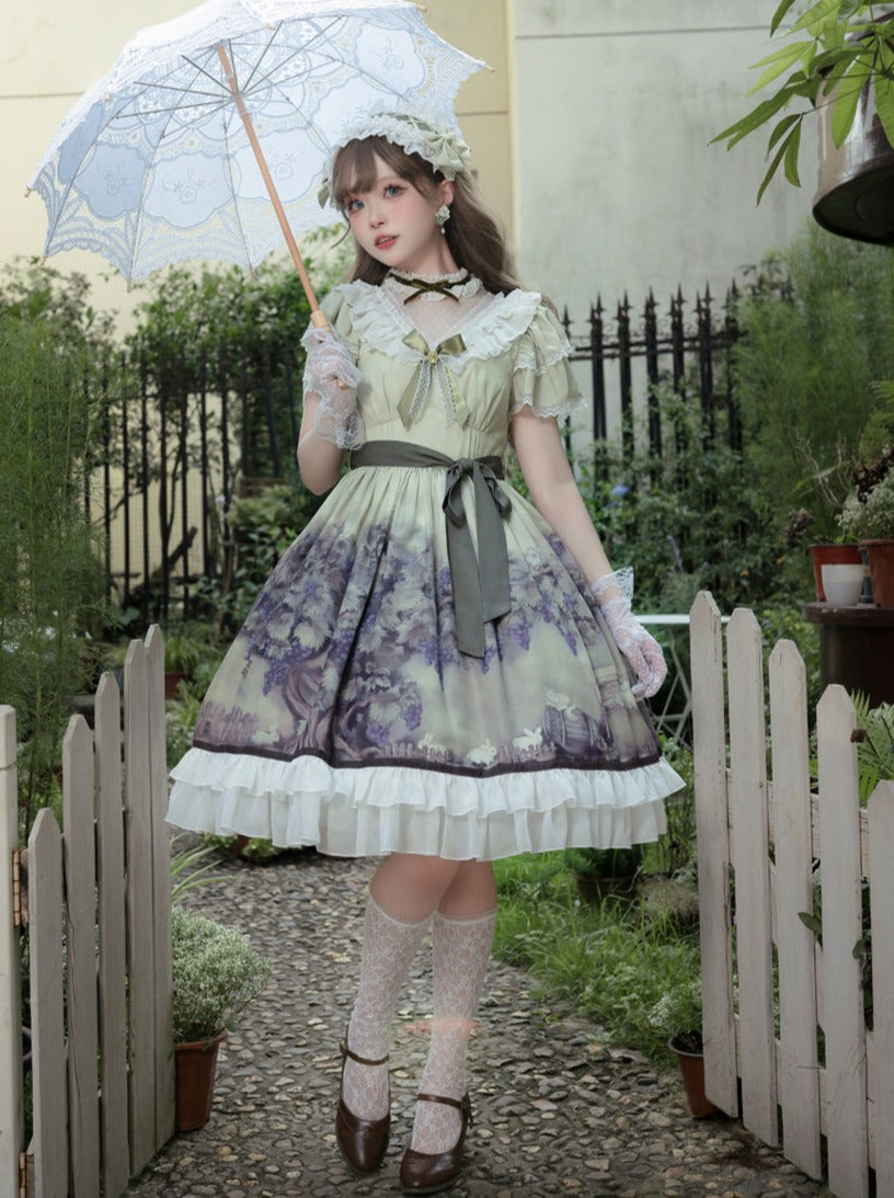 Vineyard Flower Retro Lolita Dress