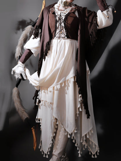 Stil Kleid Exotische Weste Cape