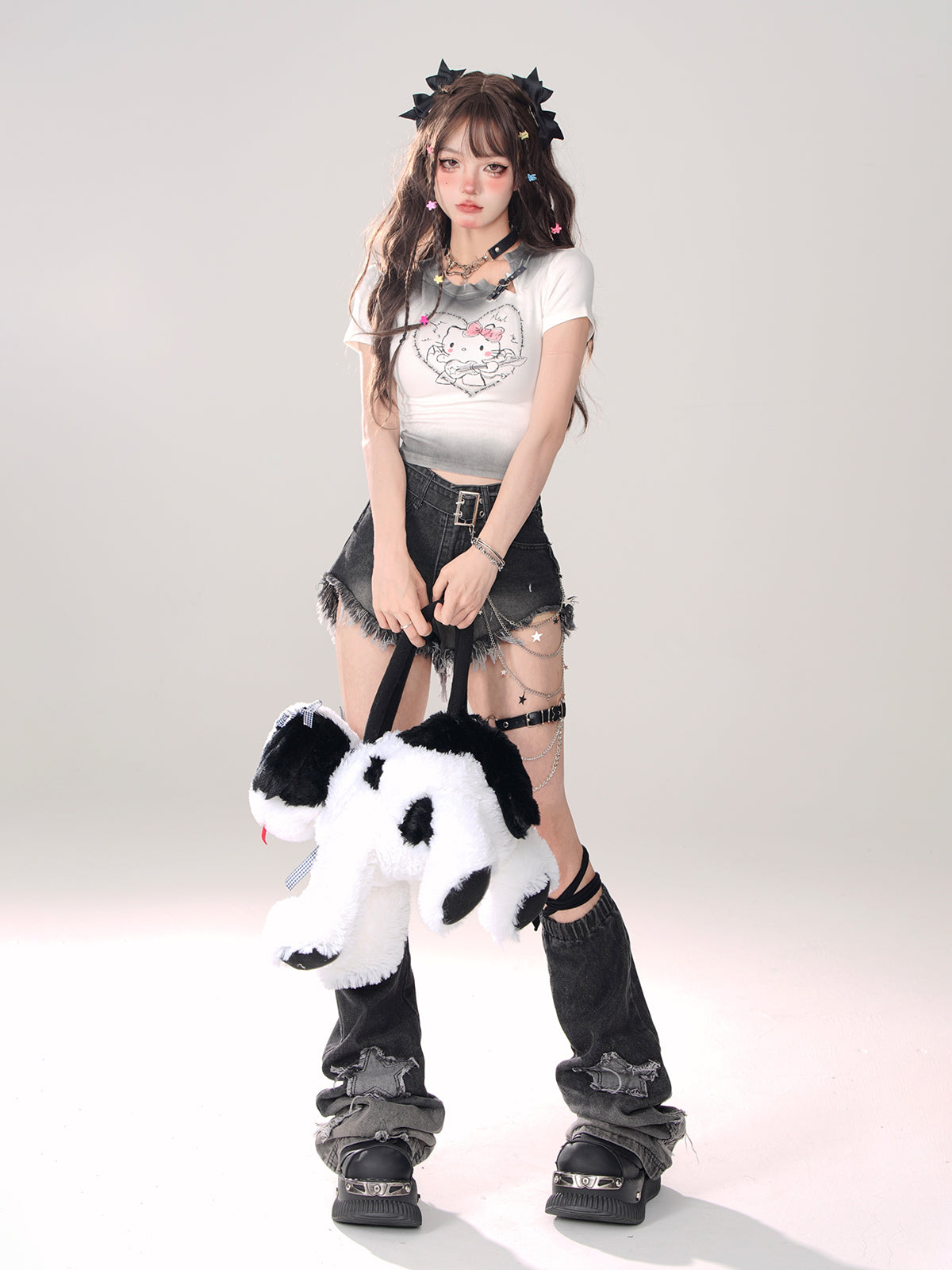 Girly Cool Denim Flared Blue Shorts