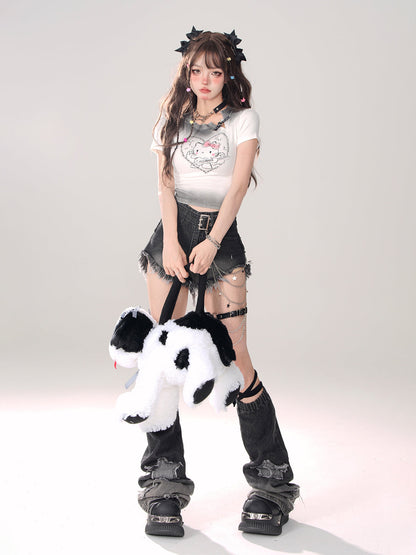 Girly Cool Denim Flared Blue Shorts