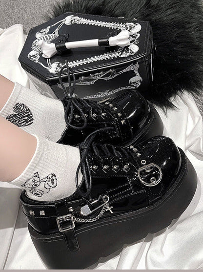 Punk Platform Shoes Studded Lolita