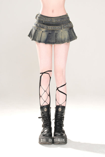 Rock Plissee Y2K Denim Linie