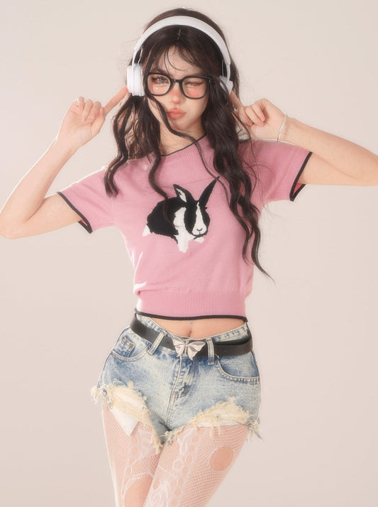 Rabbit Short Bicolor Retro Top