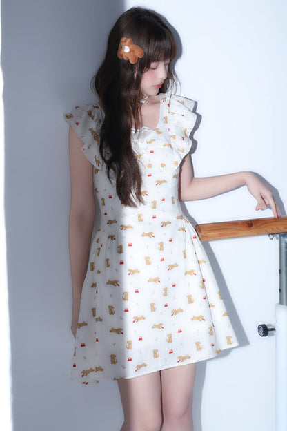 Bubby-Kleid mit fliegenden Ärmeln