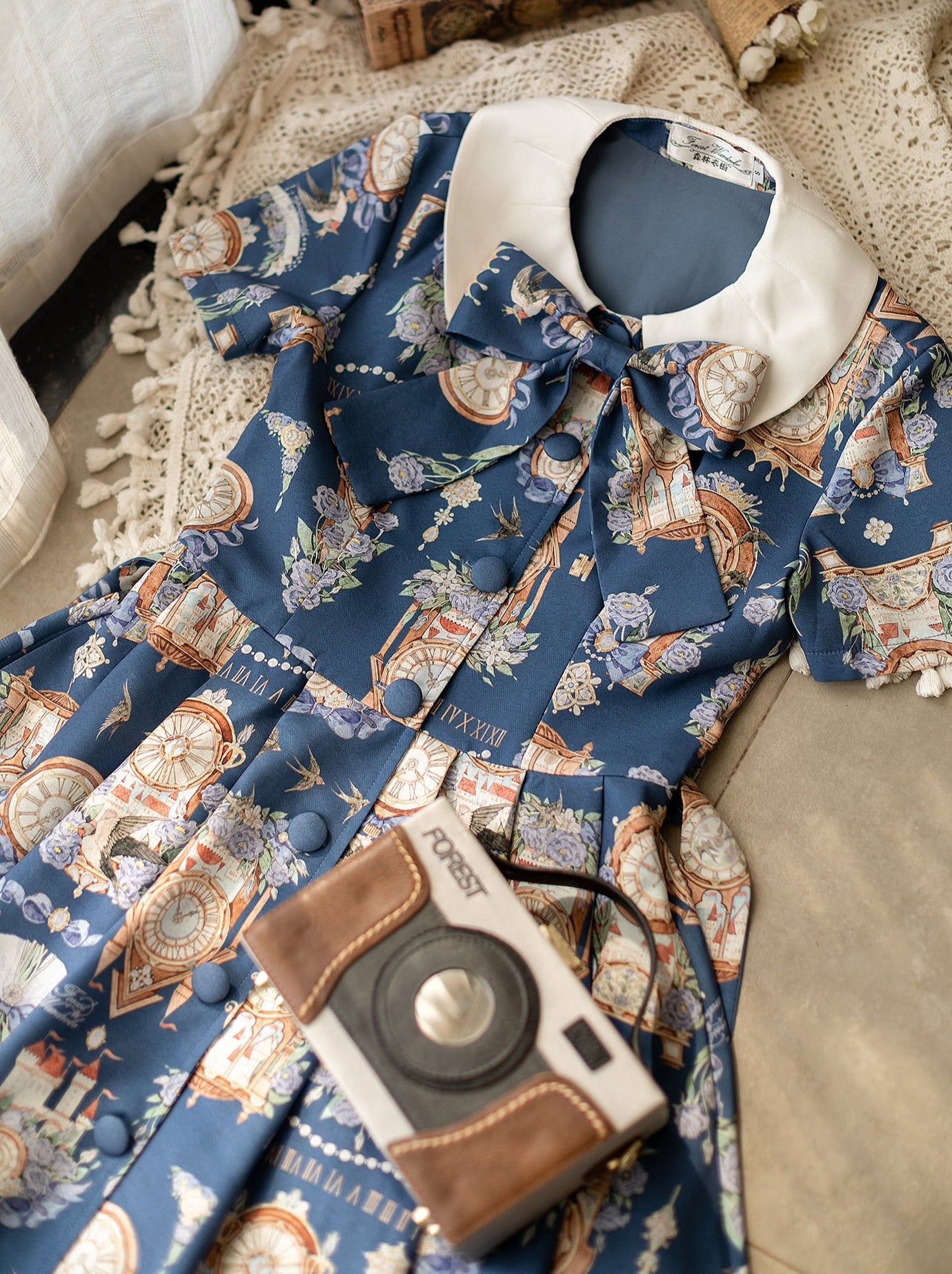 プリントレガントジャケットドレスクラシックセットエコーエターナルエコーロトール