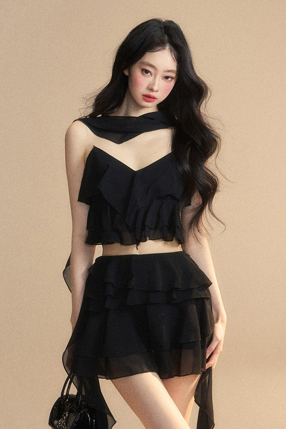 スカート+ショートキャミソール アニメ シフォン