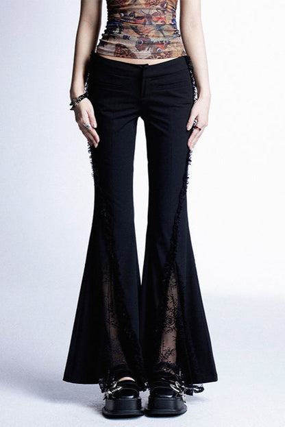 スパイシーレースマイクロフレアパンツ