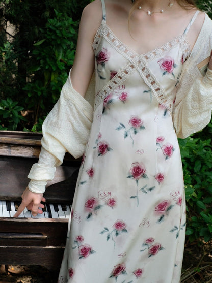 ホワイトドレス ピュアフラワー スイートキャミソール