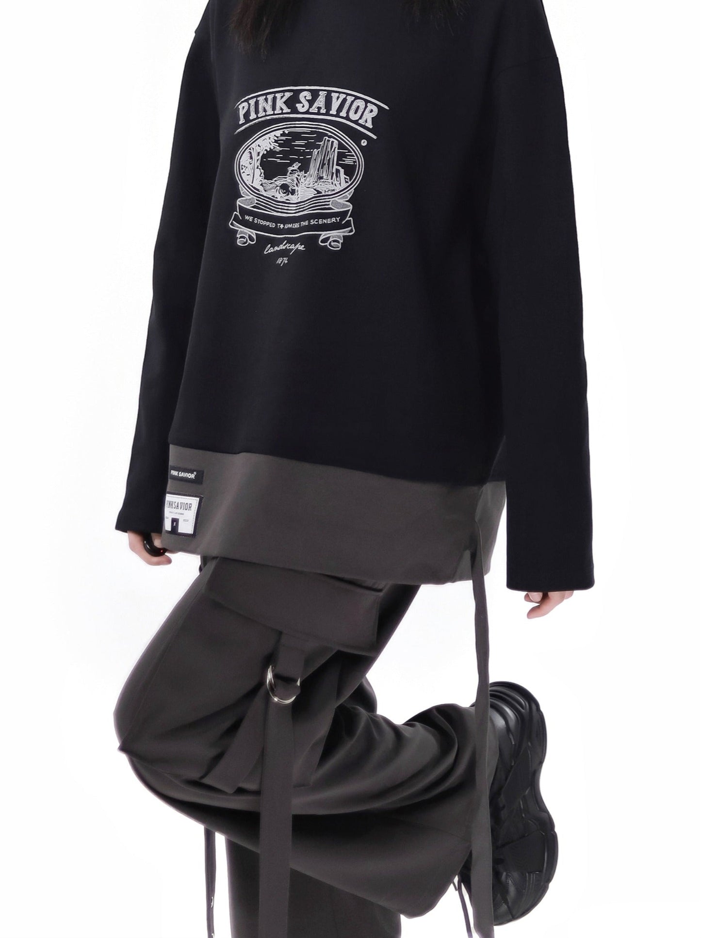 ストライプ + シャツ カジュアル ストリート レイジースカート レトロ