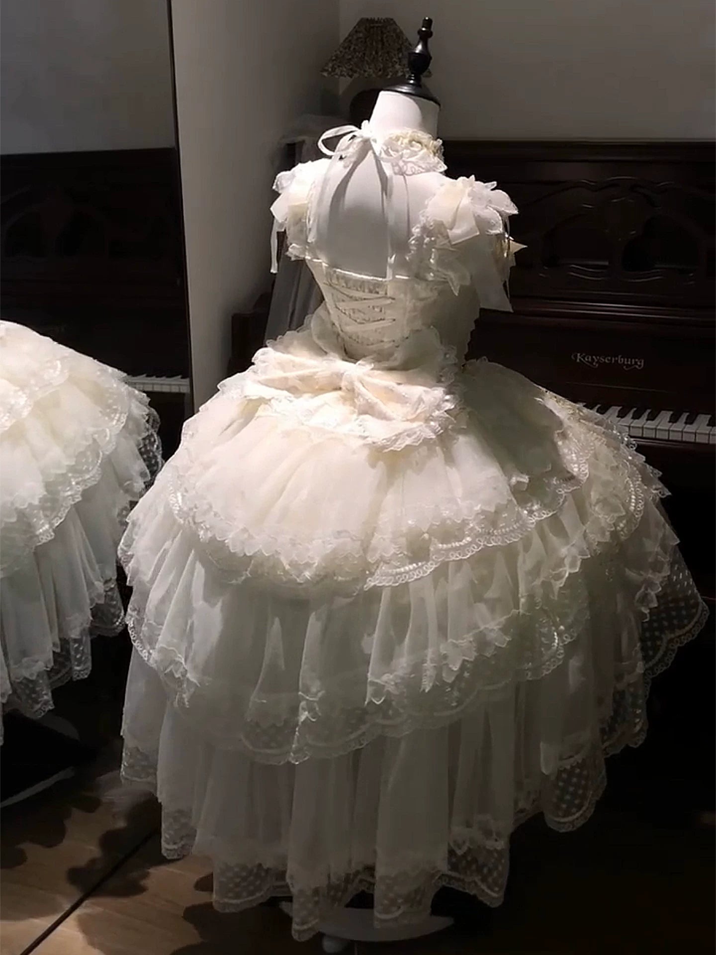 Camellia Dream Lolita Evening Cake Puff Dress