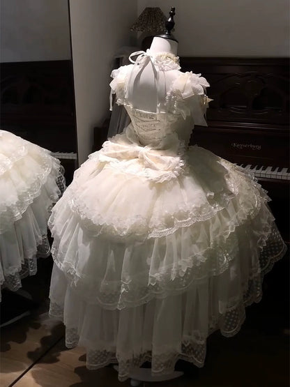 Camellia Dream Lolita Evening Cake Puff Dress
