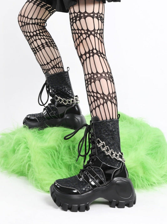 Subculture Chain Boots Motorcycle