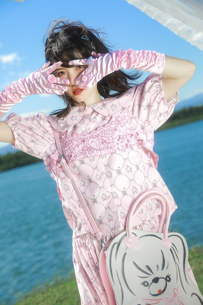 バブルスリーブアイランドスウィートシャツ