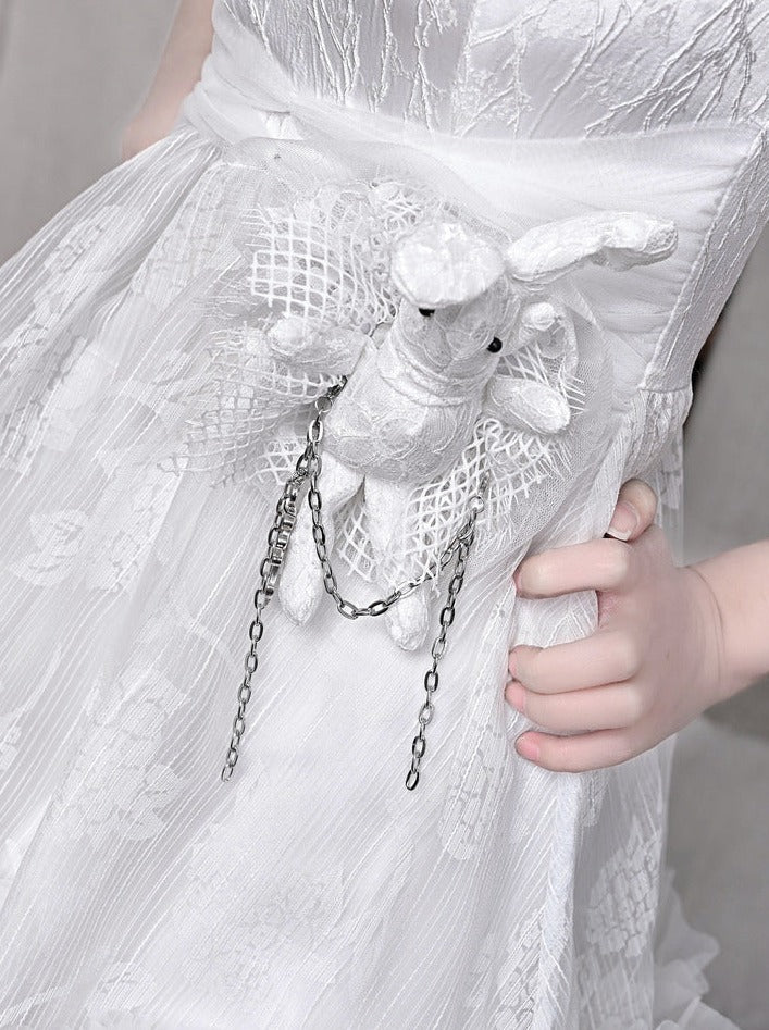 ホワイトパンツレースドレスピュアインナー