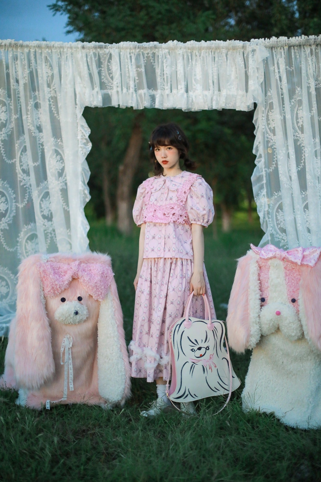 バブルスリーブアイランドスウィートシャツ